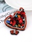 Fashion Multi-color Heart Shape Design Full Diamond Brooch