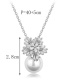 Fashion Silver Color Round Shape Decorated Snowflake Necklace