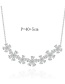 Elegant Silver Color Flower Shape Design Necklace