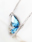 Fashion Blue Wing Shape Design Necklace