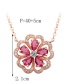 Fashion Rose Gold Hollow Out Design Flower Necklace