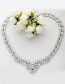 Elegant White Full Diamond Decorated Necklace
