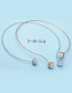 Fashion Silver Color Round Shape Decorated Simple Necklace