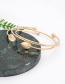 Fashion Gold Color Leaf Shape Decorated Bracelet (3 Pcs )