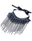 Fashion Black Pure Color Decorated Tassel Necklace