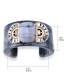 Fashion Gray Semicircle Shape Decorated Opening Bracelet