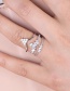 Fashion Silver Color Multi-layer Design Crown Shape Opening Ring
