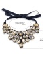 Fashion White Full Diamond Decorated Necklace