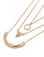 Fashion Silver Color Triangle Shape Decorated Necklace
