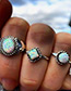 Fashion Silver Color Round Shape Decorated Ring ( 4 Pcs )