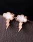 Fashion Rose Gold Cloud Shape Decorated Earrings