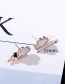 Fashion Rose Gold Cloud Shape Decorated Earrings
