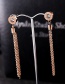 Fashion Rose Gold Tassel Decorated Earrings
