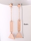 Fashion Rose Gold Star&triangle Shape Decorated Earrings