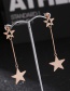 Fashion Rose Gold Star Shape Decorated Earrings