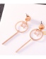 Fashion Rose Gold Star Shape Decorated Earrings