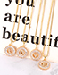 Fashion Gold Color Letter K Shape Decorated Necklace
