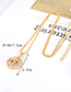Fashion Gold Color Letter D Shape Decorated Necklace