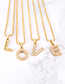 Fashion Gold Color Letter U Shape Decorated Necklace