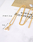 Fashion Gold Color Letter Q Shape Decorated Necklace