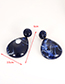 Fashion Purple Water Drop Shape Design Earrings