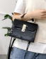 Fashion Dark Brown Buckle Decorated Shoulder Bag