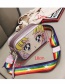 Fashion Purple Sailor Moon Pattern Decorated Shoulder Bag