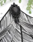 Fashion Black Stripe Pattern Decorated Bowknot Brooch