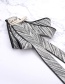 Fashion Navy Geomtric Shape Diamond Decorated Bowknot Brooch