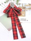 Fashion Red Round Shape Diamond Decorated Bowknot Brooch