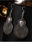 Fashion Silver Color Round Shape Decorated Simple Earrings