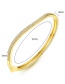 Fashion Gold Color Diamond Decorated Pure Color Bracelet