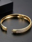 Fashion Gold Color Multi-layer Diamond Design Pure Color Bracelet