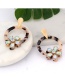Fashion Green Flowers Decorated Round Shape Earings