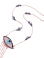 Fashion Gold Color Eye Shape Decorated Tassel Necklace