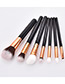 Fashion Black Flame Shape Design Cosmetic Brush(7pcs)