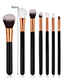Fashion Black Flame Shape Design Cosmetic Brush(7pcs)