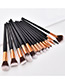 Fashion Black Geometric Shape Design Cosmetic Brush(14pcs)