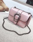 Fashion Plum Red Pearls Decorated Pure Color Shoulder Bag