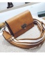 Fashion Green Pure Color Decorated Shoulder Bag