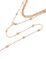 Fashion Gold Color Pure Color Design Long Necklace