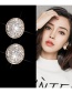 Fashion Silver Color Full Diamond Decorated Round Shape Earrings