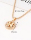 Fashion Gold Color Girls Pendant Decorated Necklace