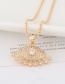 Fashion Gold Color Eyes Pendant Decorated Necklace