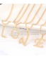 Fashion Gold Color Letter H Pendant Decorated Necklace