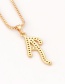 Fashion Gold Color Letter P Pendant Decorated Necklace