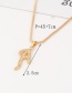Fashion Gold Color Letter V Pendant Decorated Necklace
