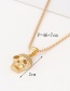 Fashion Gold Color Skull Pendant Decorated Necklace