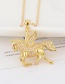 Fashion Silver Color Horse Pendant Decorated Necklace