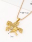 Fashion Rose Gold Horse Pendant Decorated Necklace